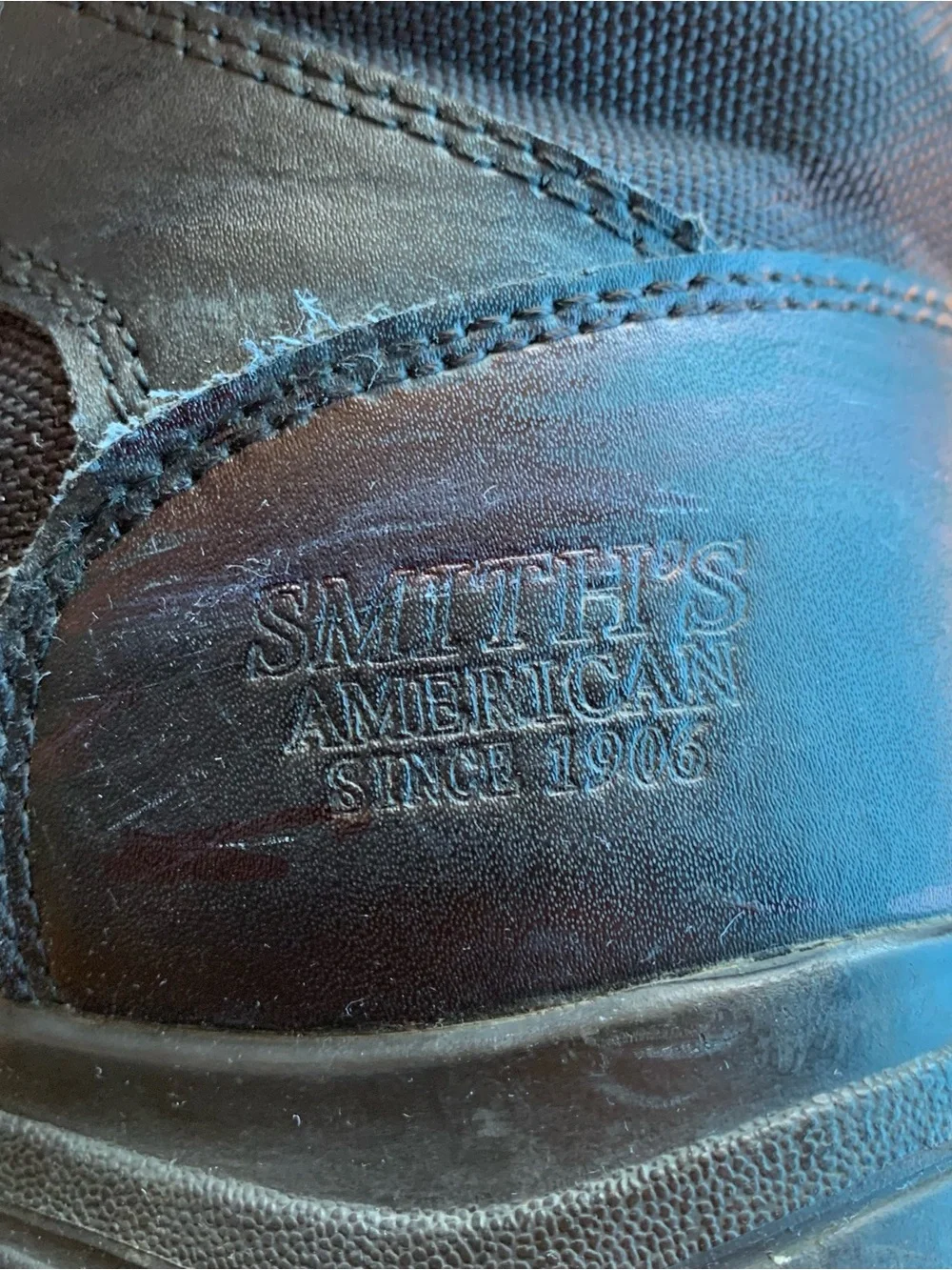 Black leather Smith's American water and oil proof work boots size 11